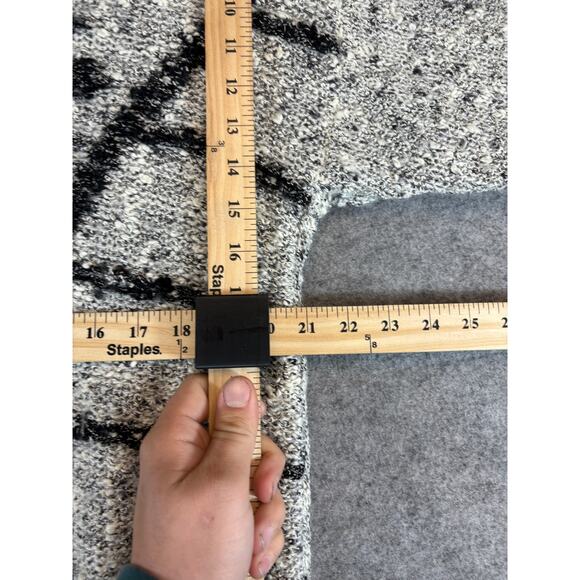 VINTAGE 80s Concept Clothing Company Sweater Mens Medium Gray Black Knit Cozy - Picture 2 of 5